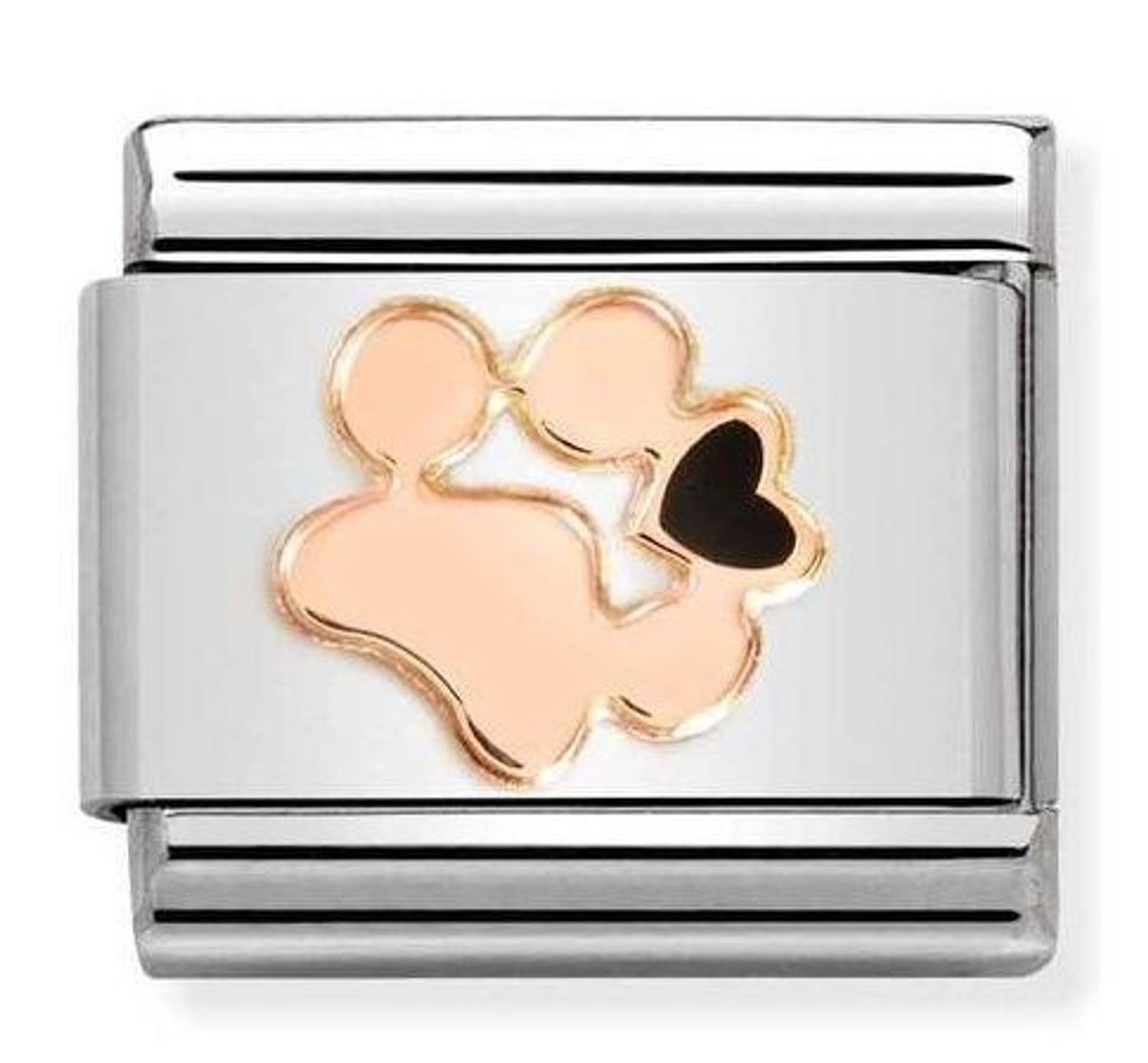 Nomination Link 9K zawieszka różowe złoto 'Psia łapka' 430202 18ds.jpg